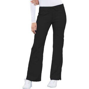 Cherokee® LUXE 21100 Women's Jr. Fit Low-Rise Cargo Scrub Pant - Black